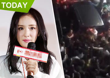 杨幂路演场面失控